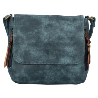 Trendová dámská koženková crossbody Alexa, modrá