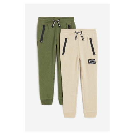 H & M - Kalhoty jogger 2 kusy - zelená H&M