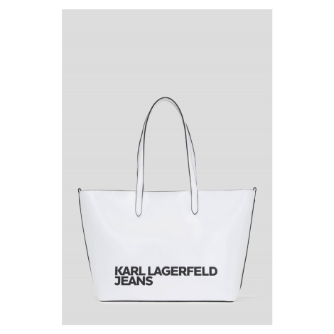 Kabelka karl lagerfeld jeans essential logo tote white