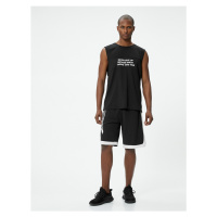 Koton Athletic Tank Top with Motto Print Crew Neck Sleeveless