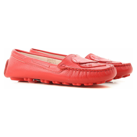 Červené kožené boty - LOVE MOSCHINO