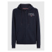 Pánská mikina LOGO ZIP-THRU HOODY UM0UM02879DW5 tmavě modrá - Tommy Hilfiger