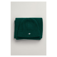 SET ČEPICE A ŠÁLA GANT SHIELD BEANIE & SCARF GIFT SET zelená