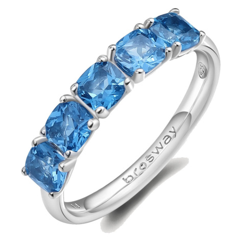 Brosway Slušivý stříbrný prsten Fancy Freedom Blue FFB14