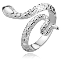 Stříbrný prsten 925 - nastavitelný, plazící se had