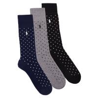 Polo Ralph Lauren 86255PK-3PK DOT-CREW SOCK-3 PACK ruznobarevne