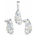 Sada šperků s krystaly Swarovski náušnice a přívěsek modrý 39167.3 light sapphire