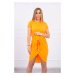 Zavazované šaty s psaníčkovým spodním oranžovým neonem