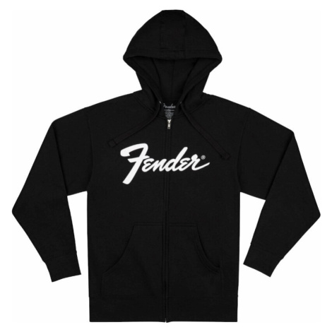 Fender Mikina Transition Logo Zip Front Hoodie Black