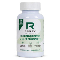Reflex Supergreens & Gut Support - Komplex pro podporu zažívání 90 kapslí