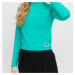 TARSIA cropped turtle neck long sleeve shirt