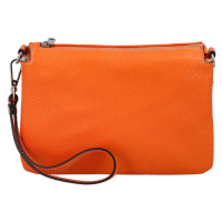 Luxusní kožená crossbody kabelka Marta, oranžová