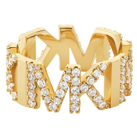 Michael Kors Luxusní pozlacený prsten se zirkony MKJ7961710