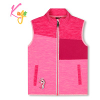 Dívčí flísová vesta- KUGO FM8789, růžová Barva: Růžová