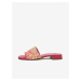 Tmavě růžové dámské vzorované kožené pantofle Högl Poppy