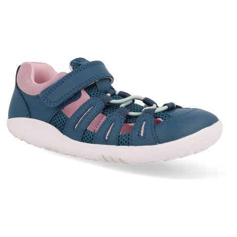 Barefoot dětské sandály Bobux - Summit Tidal Teal-Pink Diamond Multi