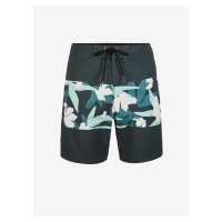 Zeleno-šedé pánské vzorované plavky O'Neill HYPERFREAK CAMORRO 17'' BOARDSHORTS