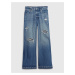 Modré dámské široké džíny GAP