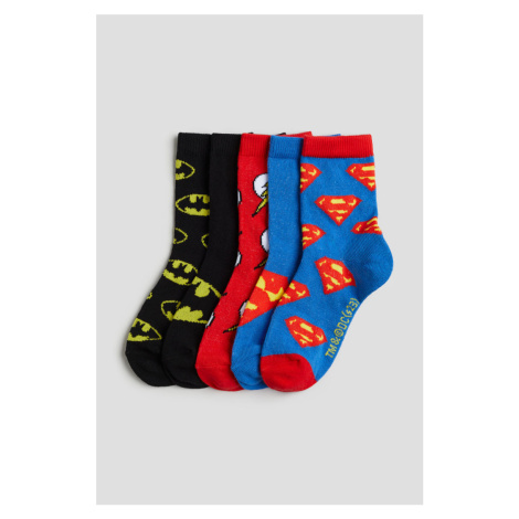 H & M - Balení: 5 párů ponožek - modrá H&M