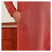 Blancheporte Rovné meltonové mikinové šaty růžové dřevo