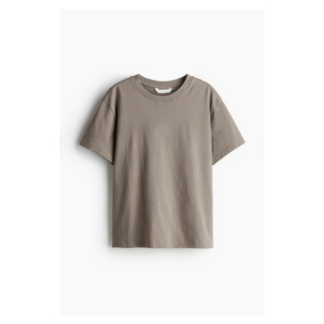 H & M - Bavlněné tričko - hnědá H&M