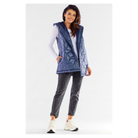 Awama Woman's Vest A539 Navy Blue