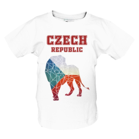 Dětské tričko Czech republic vlajka a lev