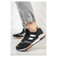 Riccon Unisex Black Orange Sneakers 0012863