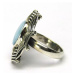 AutorskeSperky.com - Stříbrný prsten s larimarem - S4513