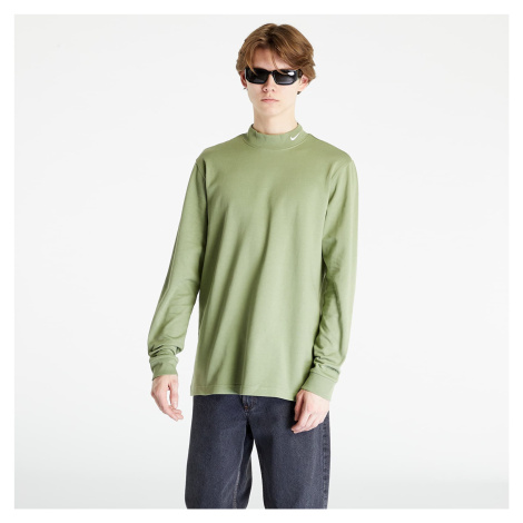 Nike Sportswear Long Sleeve Mock-Neck Shirt Oil Green/ White