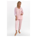 Dámské pyžamo Martel Rozálie - bavlna Růžová