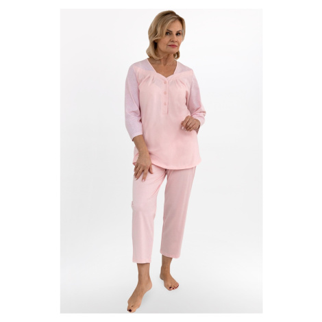 Dámské pyžamo Martel Rozálie - bavlna Růžová