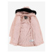 Světle růžový holčičí zimní prošívaný kabát NAX Freino