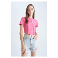 DEFACTO Coool Fitted Embroidered Short Sleeve T-Shirt