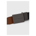 Oboustranný kožený pásek Tommy Hilfiger pánský, černá barva