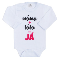 Body s potiskem New Baby máma plus táta rovná se JÁ