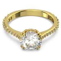 Swarovski Nádherný pozlacený prsten s krystaly Constella 5642619 60 mm