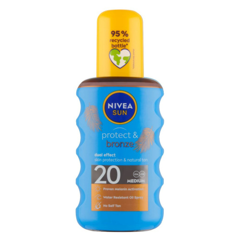 Nivea SUN Protect&Bronze OF20 opalovací olej 200 ml