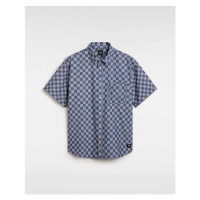 VANS Wade Checkerboard Woven Shirt Men Blue, Size