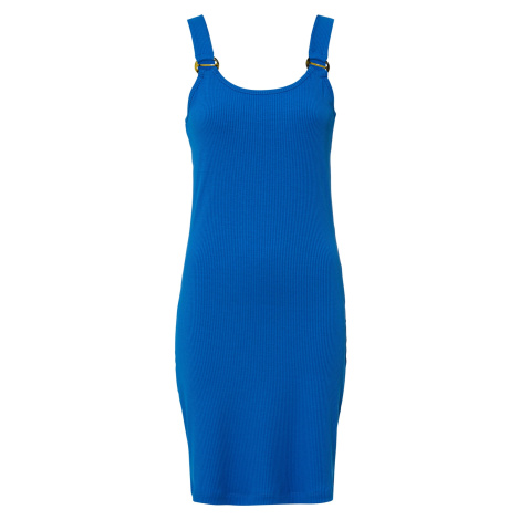 Bonprix RAINBOW žebrované šaty na ramínka Barva: Modrá, Mezinárodní