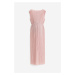 H & M - MAMA Plisované šaty's vázacím páskem - růžová