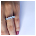 OLIVIE Stříbrný prsten s 5 krystalky 1262