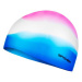 Plavecká čepice SPOKEY Abstract - růžovo-bílo-modrá