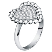 Morellato Romantický ocelový prsten s čirými krystaly Dolcevita SAUA14 58 mm