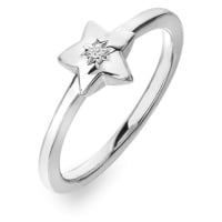 Hot Diamonds Hravý stříbrný prsten s diamantem Most Loved DR242 58 mm