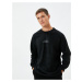 Koton Fleece Sweatshirt Slogan Embroidered Crew Neck Long Sleeve