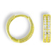 GEMMAX Jewelry Zlaté náušnice kroužky - posázené bílými zirkony Ø 14 mm GLEYB-14-88901