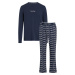 Pánské pyžamo PANT SET 000NM2184E GVB tm. modré - Calvin Klein