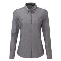 Premier Workwear Dámská fairtrade košile z biobavlny PR347 Grey Denim -ca. Pantone Cool Gray 10C