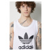 Bavlněný top adidas Originals Adicolor Classics Trefoil Tank bílá barva, IA4808